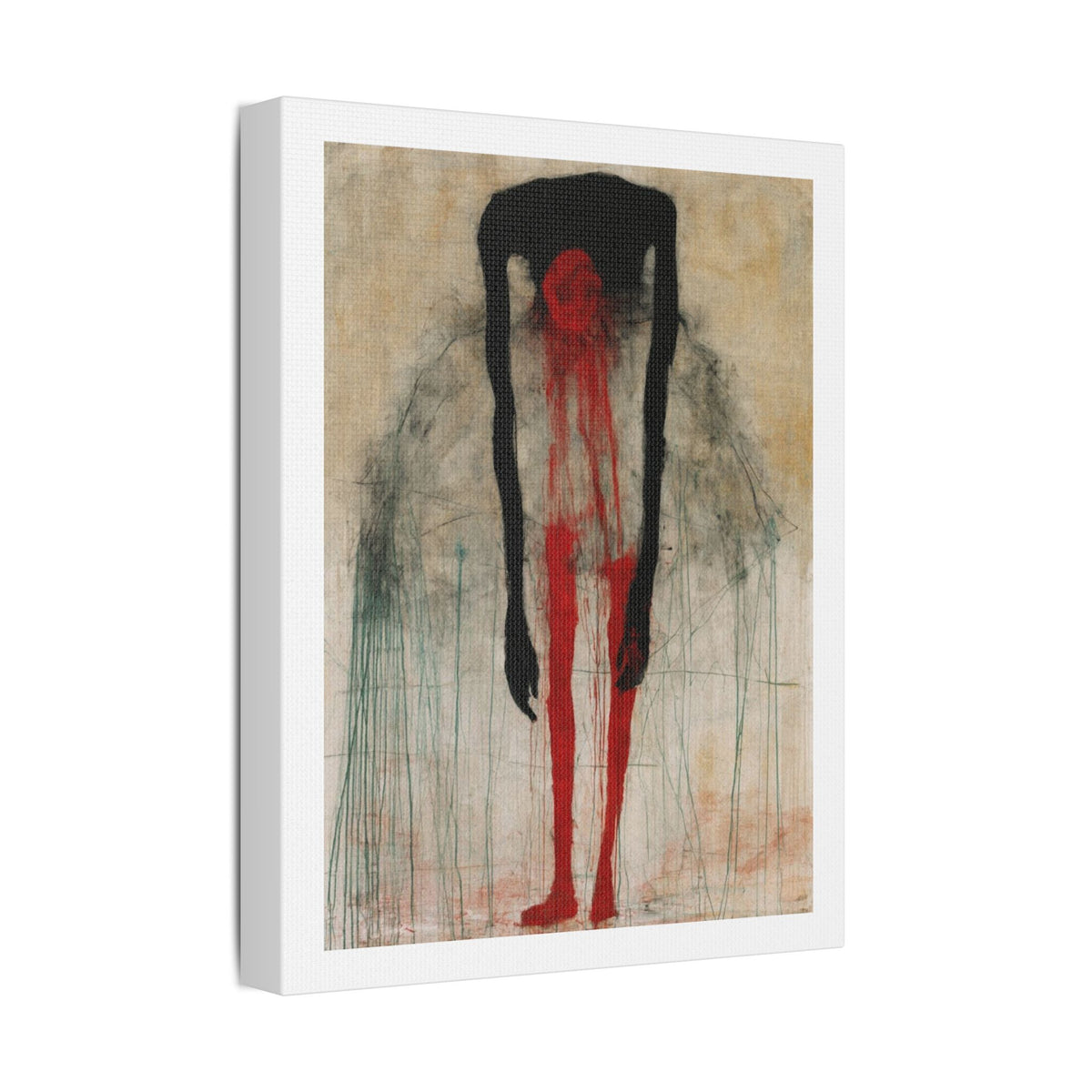 Ballerina, Neo-Surrealism, Art Print on Satin Canvas, Stretched