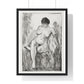 Nude Woman Seated (1916) by George Wesley Bellows, from the Original, Wooden Framed Print