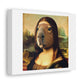 Capybara Art, Mona Lisa Pose 'Designed by AI' Art Print on Canvas