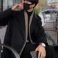 Retro Winter Woollen Men's Over-the-Knee Thickened Coat