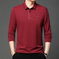 Men's Spring and Autumn Stretch Long-Sleeve Polo Collar Shirt