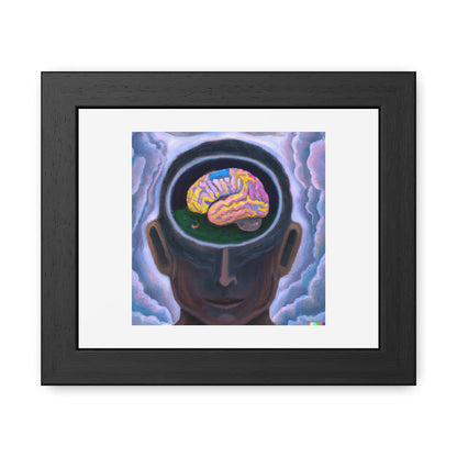 Divine Mind 'Designed by AI' Wooden Framed Print