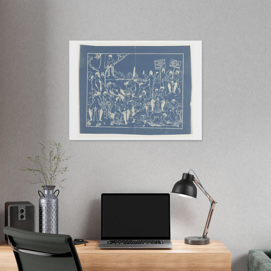 Fotoreproductie van Risqué Onderwerp, Tekening van een Orgie (circa 1900) by Anonymous, Canvas Art Print
