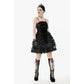 Dark in Love Morwenna Bat Mesh Layered Goth Mini Dress