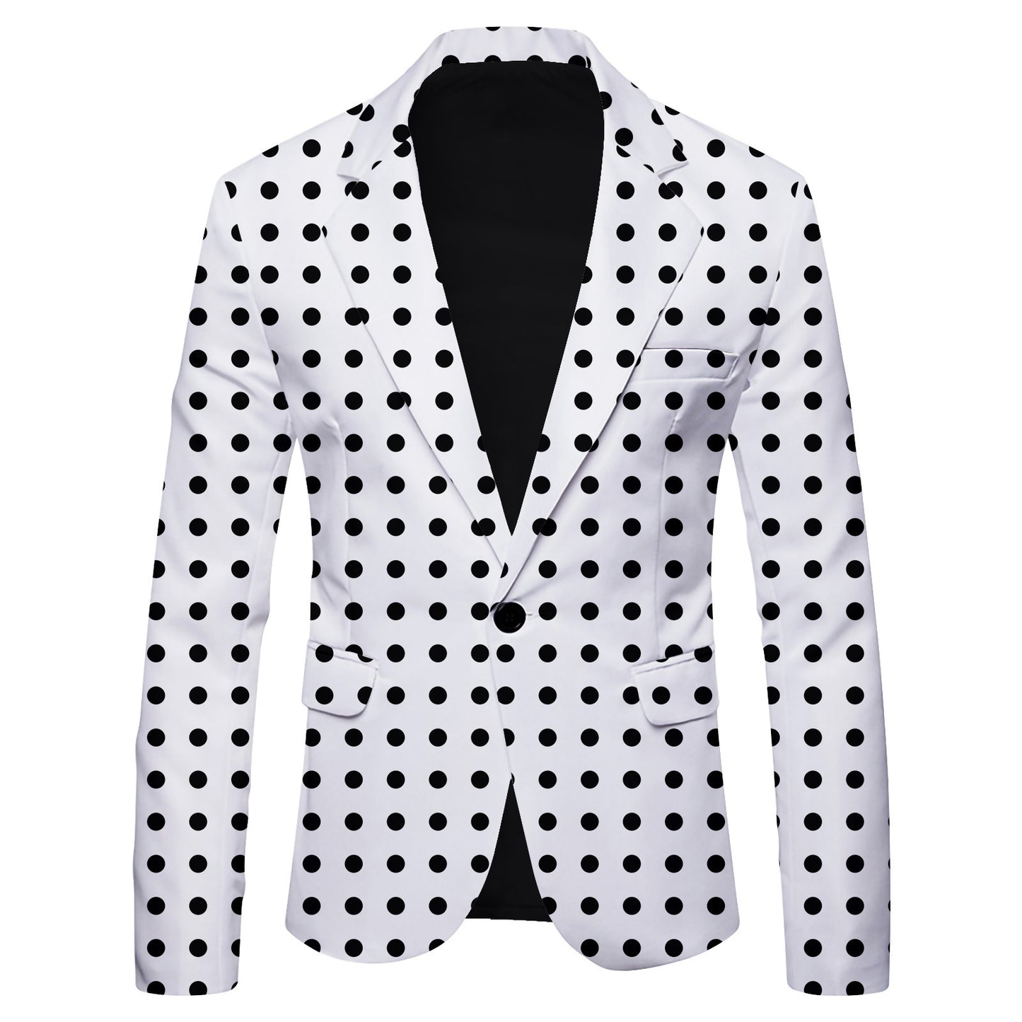 Men's Single Breasted Polka Dot, Bright Summer Stripes Tailored Jacket, Multi Designs