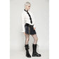 Dark in Love Kaia Skeleton Punk Leather Bow Tie