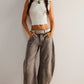 High-Stretch Mid-Rise Barrel Jeans, Fashion Wide Leg Women's Jeans