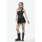 Dark in Love Vespera One-Shoulder Spiked Faux Leather Corset Top