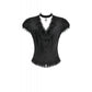 Dark in Love Courtly Cross Gem Pendant Gothic Blouse