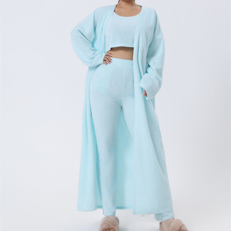 Women's Cozy Pyjama Set, Three-Piece Lounge Set