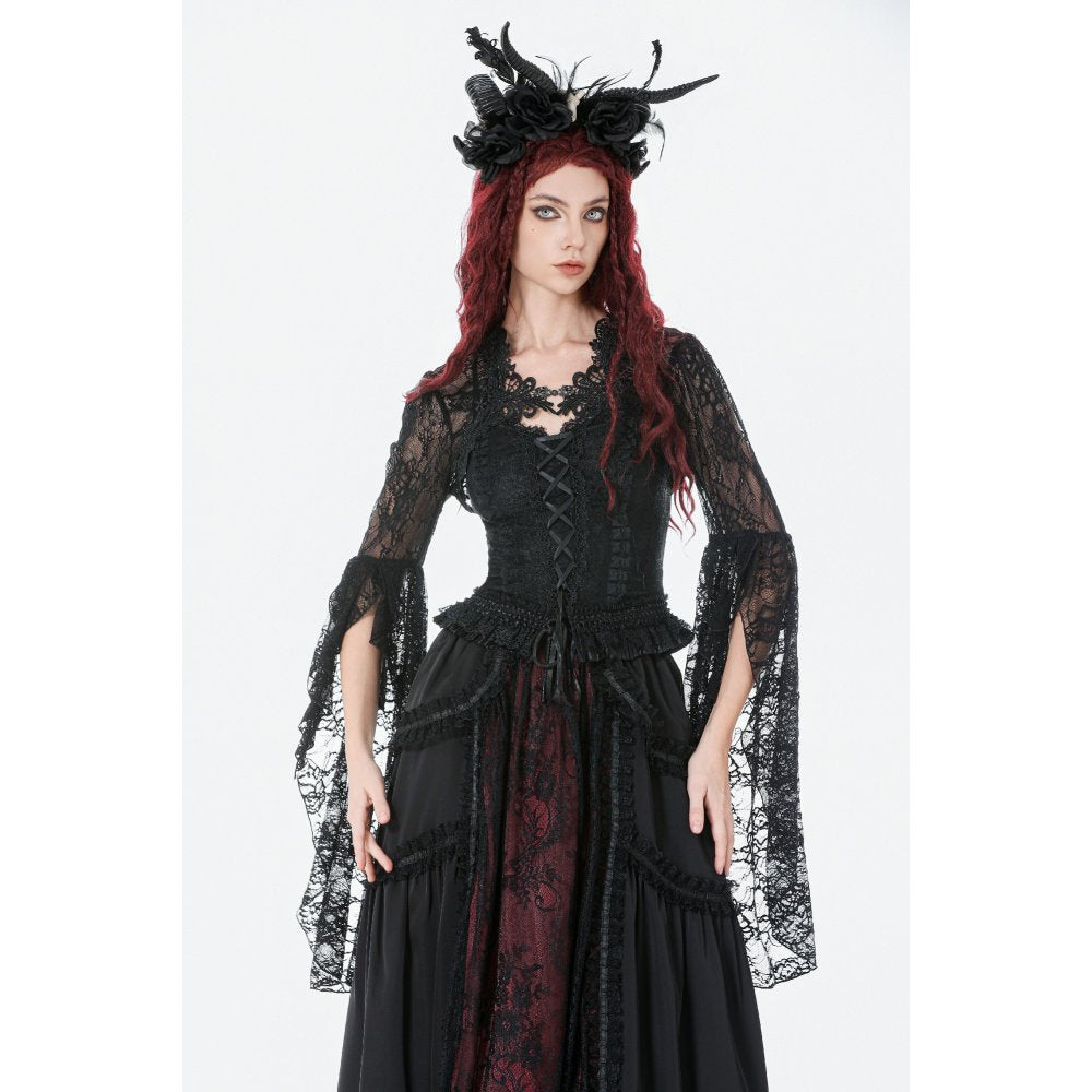 Dark In Love Lilith 3D Lace Bell-Sleeve Cape