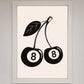 Eight Ball Cherries Framed Wall Art