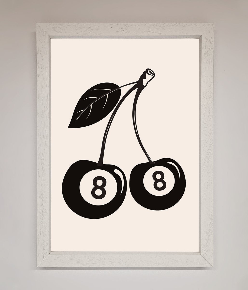 Eight Ball Cherries Framed Wall Art