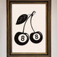 Eight Ball Cherries Framed Wall Art