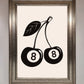 Eight Ball Cherries Framed Wall Art