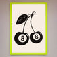 Eight Ball Cherries Framed Wall Art