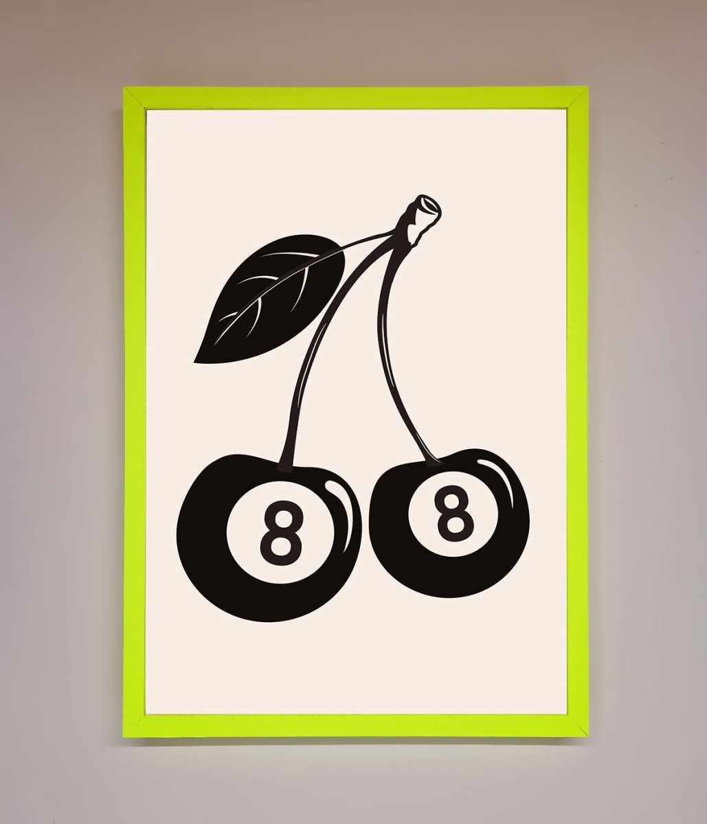 Eight Ball Cherries Framed Wall Art