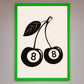 Eight Ball Cherries Framed Wall Art