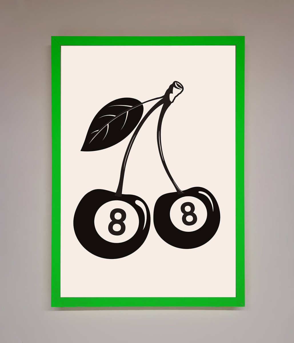 Eight Ball Cherries Framed Wall Art
