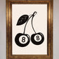 Eight Ball Cherries Framed Wall Art