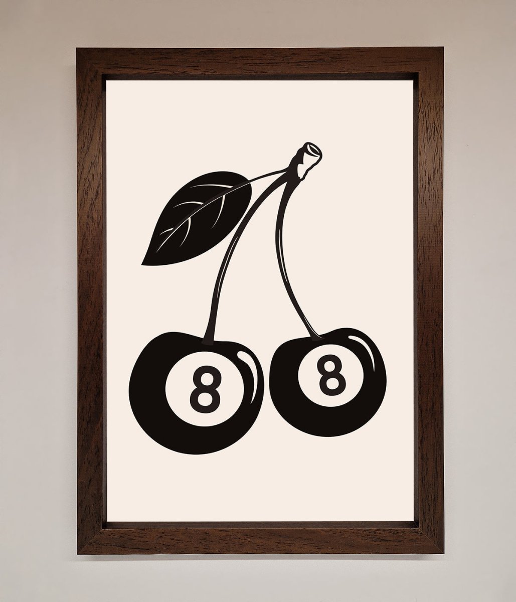 Eight Ball Cherries Framed Wall Art