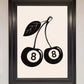 Eight Ball Cherries Framed Wall Art