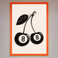 Eight Ball Cherries Framed Wall Art