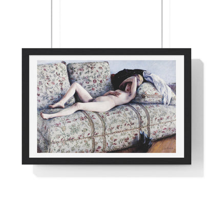 Nude on a Couch (circa 1880) by Gustave Caillebotte, from the Original, Framed Art Print