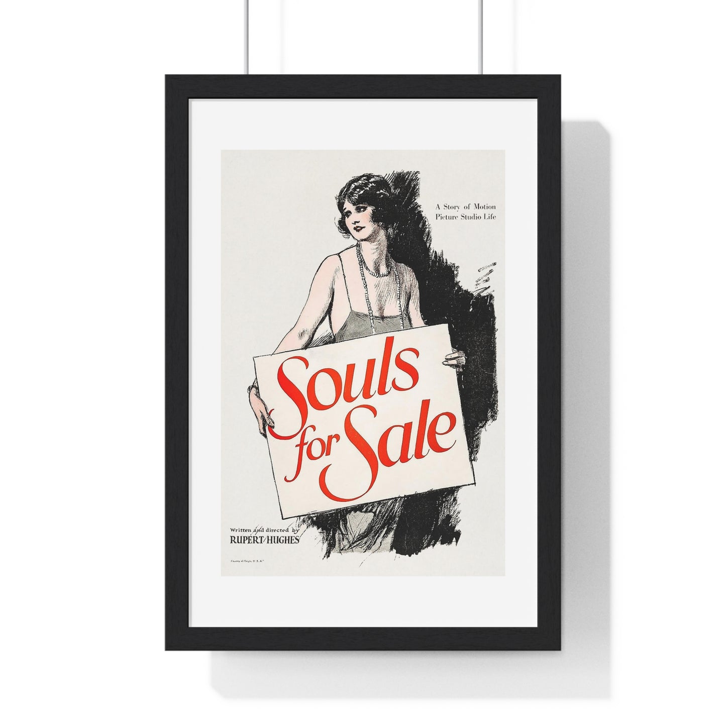 Souls for Sale Poster (1923) Chromolithograph by Goldwyn Pictures, from the Original, Framed Art Print