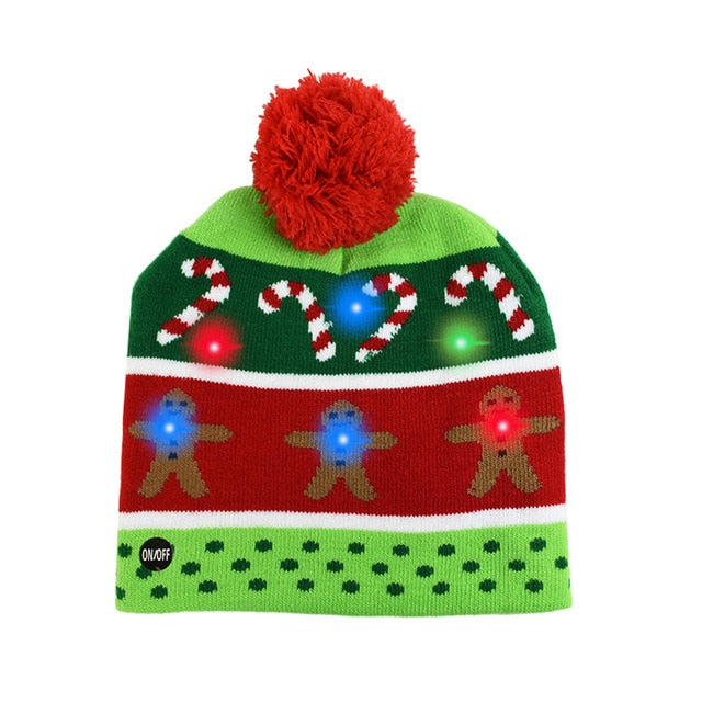 LED Christmas Bobble Hat