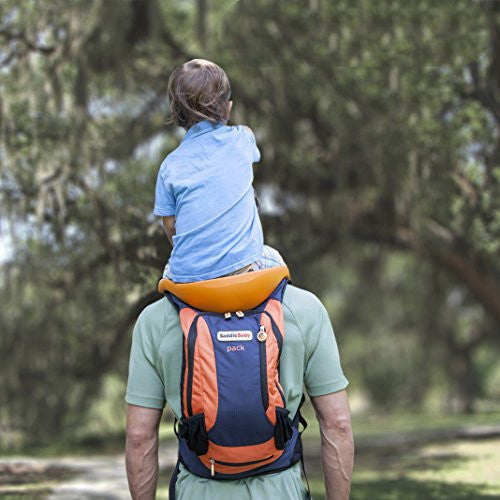 Hands-Free Child Shoulder Carrier with Ankle Straps, Cushioned Hip Seat, Nylon Child Strap Rider, Travel Back Frame Saddle