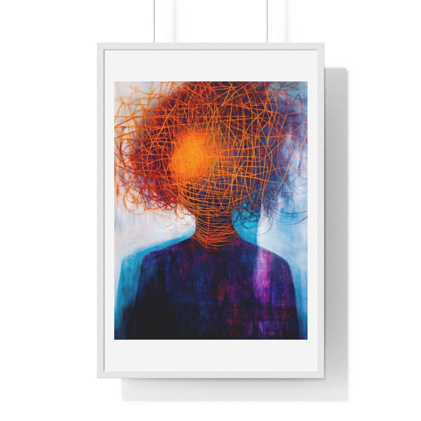 A Mind Adrift II, Abstract Art 'Designed by AI', Framed Print