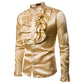 Stage Performance Men's Court Shirt, Fashion Ruffle Shirt