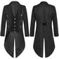 Retro Gothic Style Mid-Length Jacquard Tailcoat