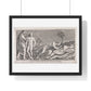 God Animates Adam and Operates on his Rib, Etching by Giovanni Leonetti after Carlo Cencioni after Nicola Pisano, Framed Print