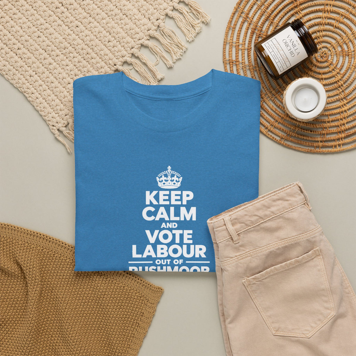 Keep Calm and Vote Labour Out of Rushmoor, Reform UK T-Shirt