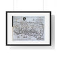 Antique Map of Virginia 'The Discovery of New Brittaine' (1651) from the Original Drake Manuscript, Framed Print