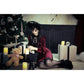 Dark in Love Verity Burgundy Velvet Dress with Black Gothic Lace