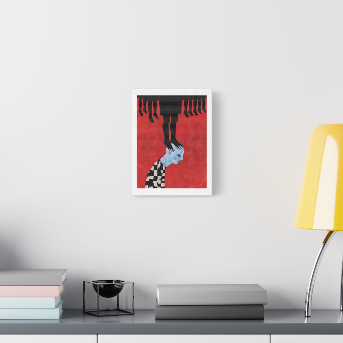 Feet, Neo-Surrealism, Art Print on Satin Canvas, Stretched