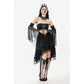 Dark in Love Seraphine Black Lace Ruffle Arm Warmer Sleeves