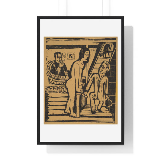 The Visit (1923) by Ernst Ludwig Kirchner, from the Original, Framed Art Print