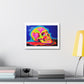 Skull Painting Remix, Art Print 'Designed by AI' on Satin Canvas