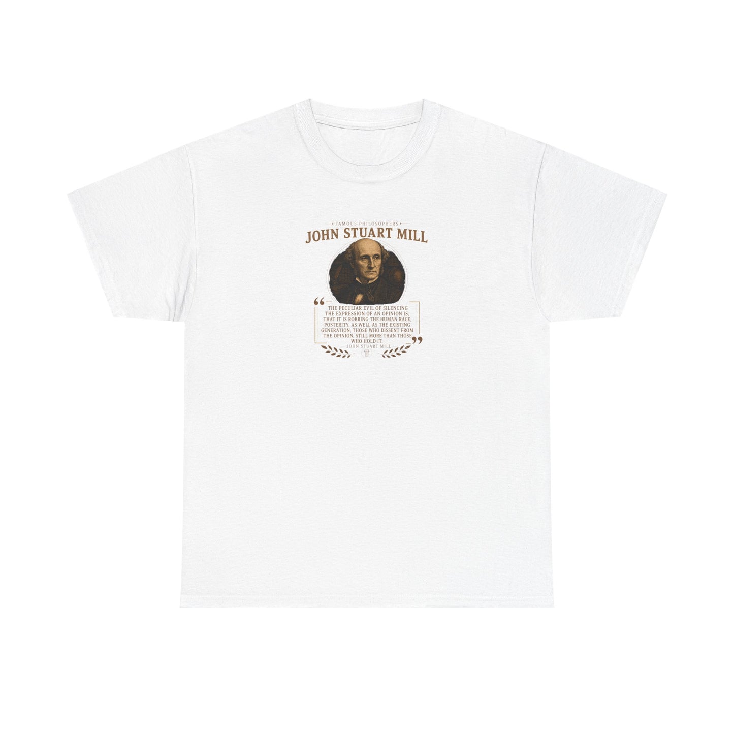 John Stuart Mill on Freedom of Expression, Philosophy Tribute T-Shirt