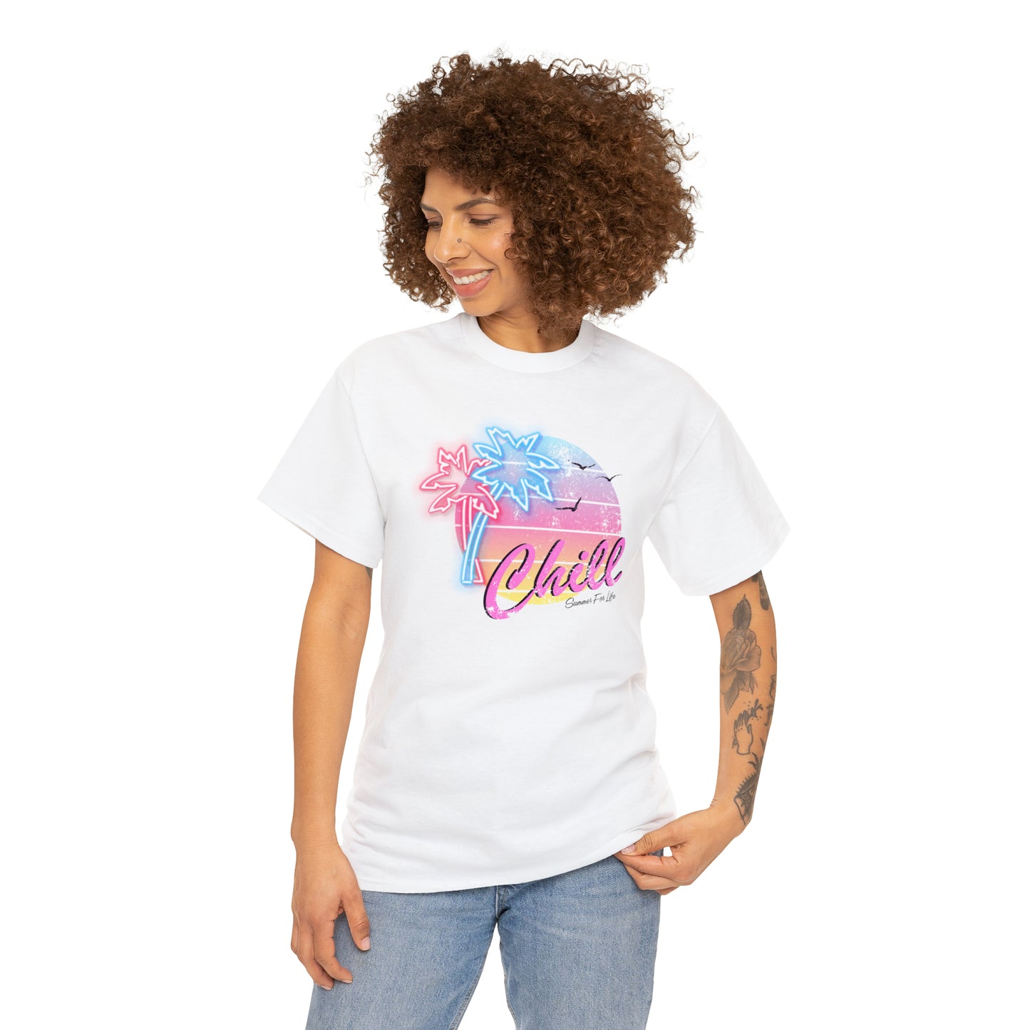 Chill, Summer For Life, Miami Neon Style T-Shirt