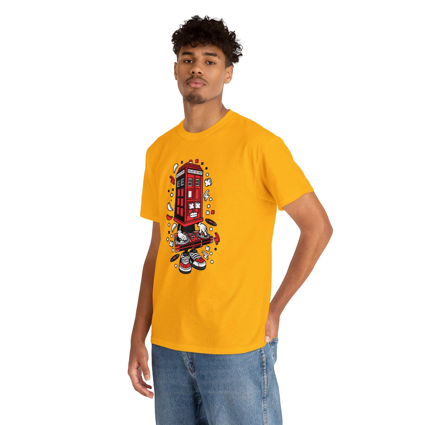 Police Box DJ Cartoon T-Shirt