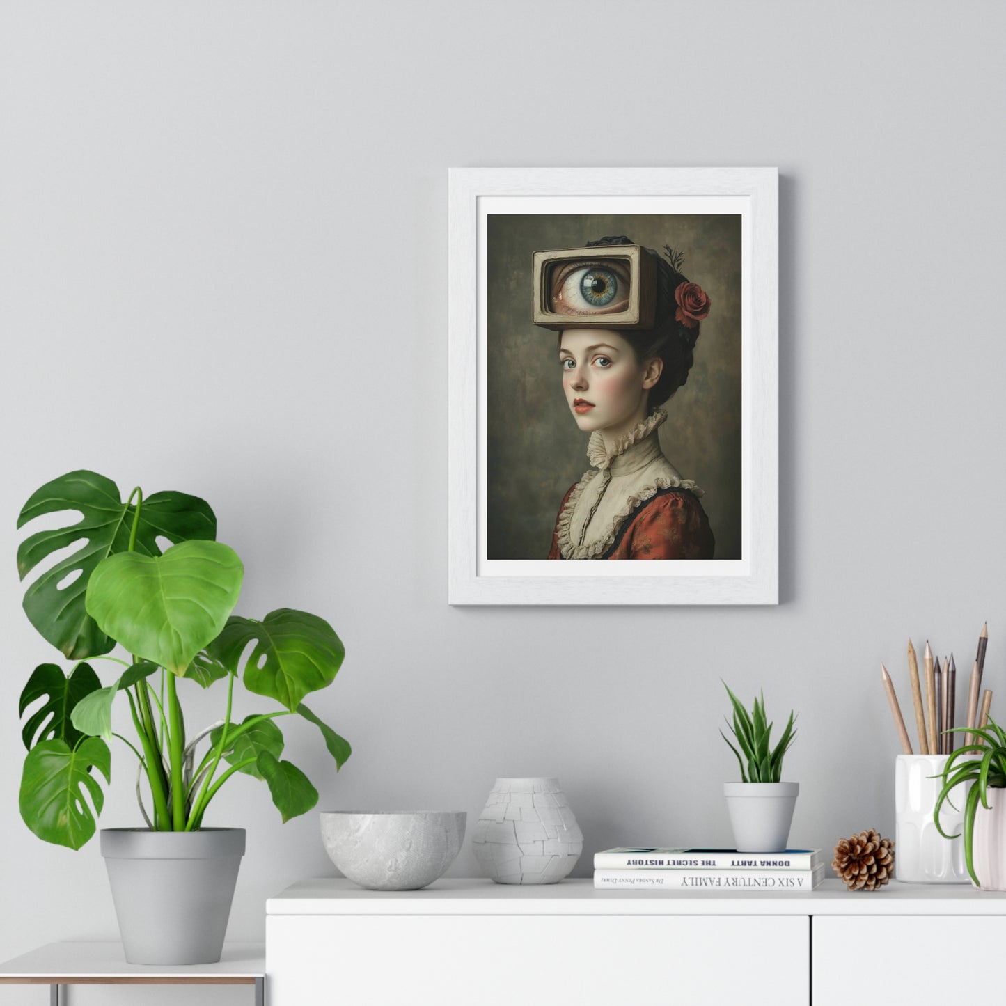 Mind's Eye, Abstract Portrait of a Regency Woman, Framed Art Print