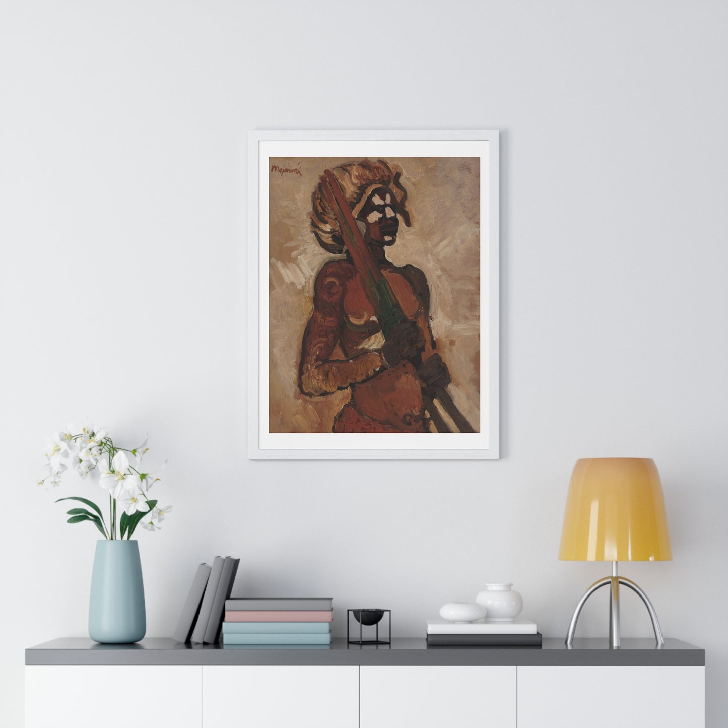 Black Warrior (1940) by Cyprián Majerník, from the Original, Framed Art Print