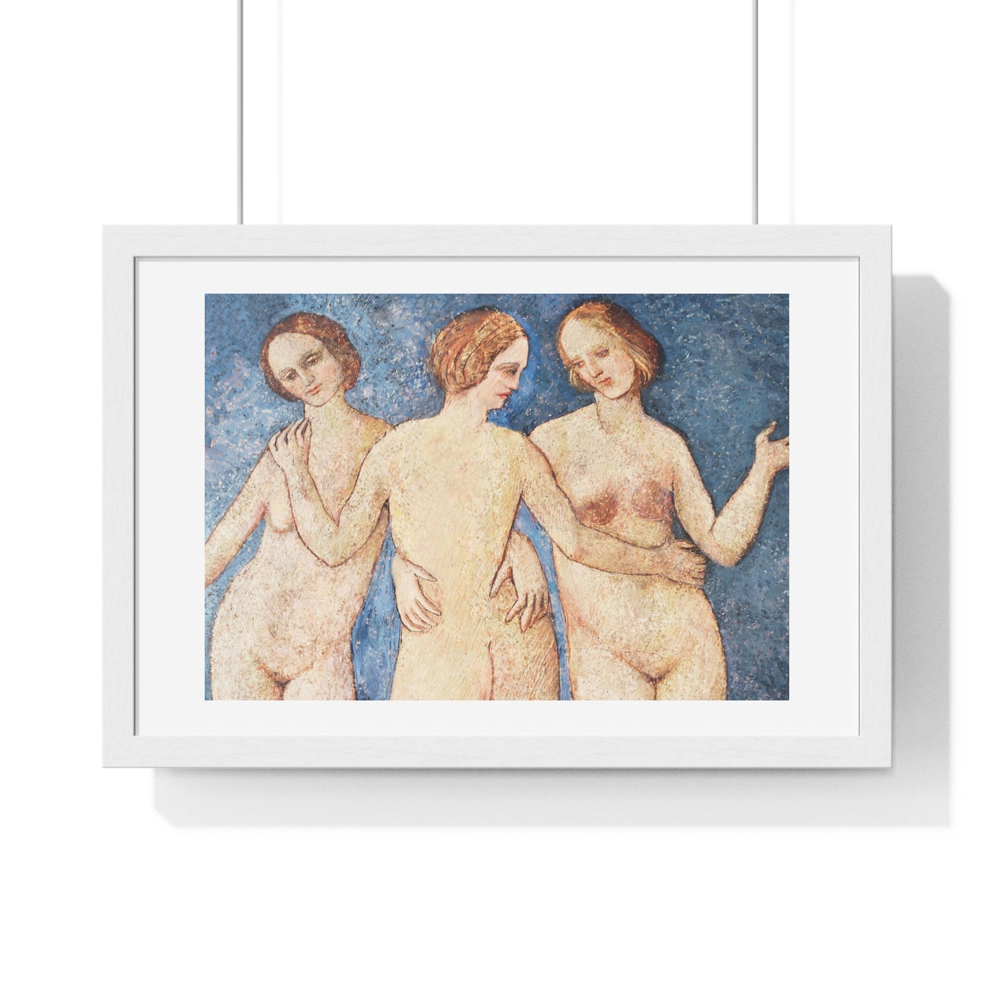 Nude Vintage Art 'The Three Graces' (circa 1509) by Bernardino Pinturicchio, from the Original, Framed Art Print