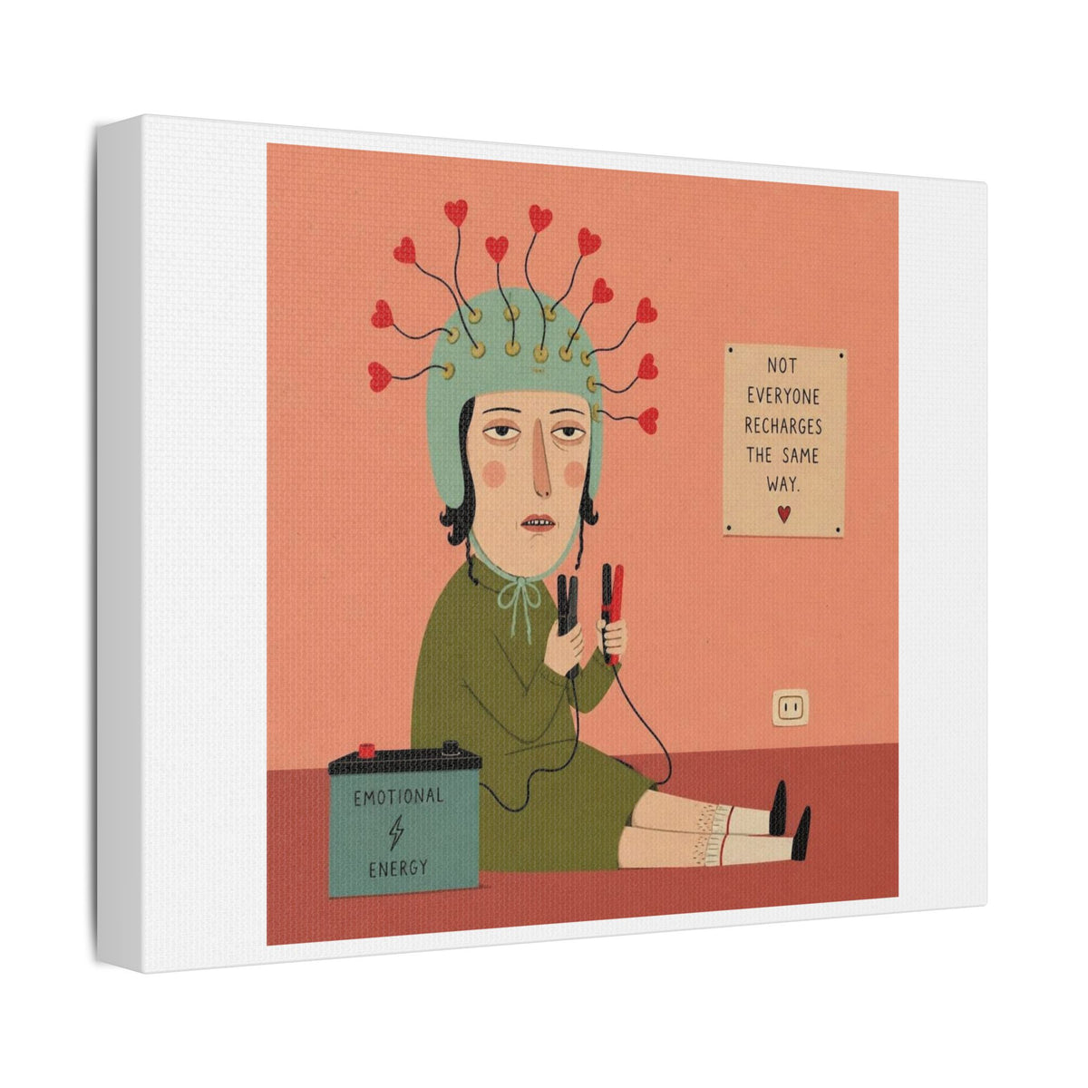 Emotional Energy, Cartoon Art Print on Canvas