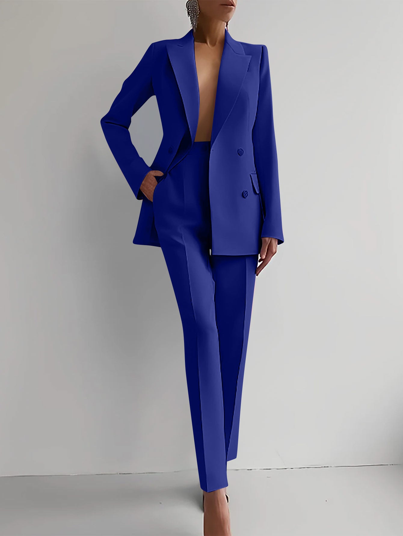 Vireous Women's Classic Trouser Suit, Business Suit, Multi Colours